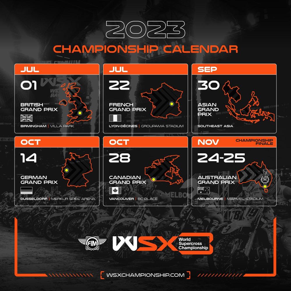 Mondiale Supercross 2023 il calendario Motociclismo Fuoristrada